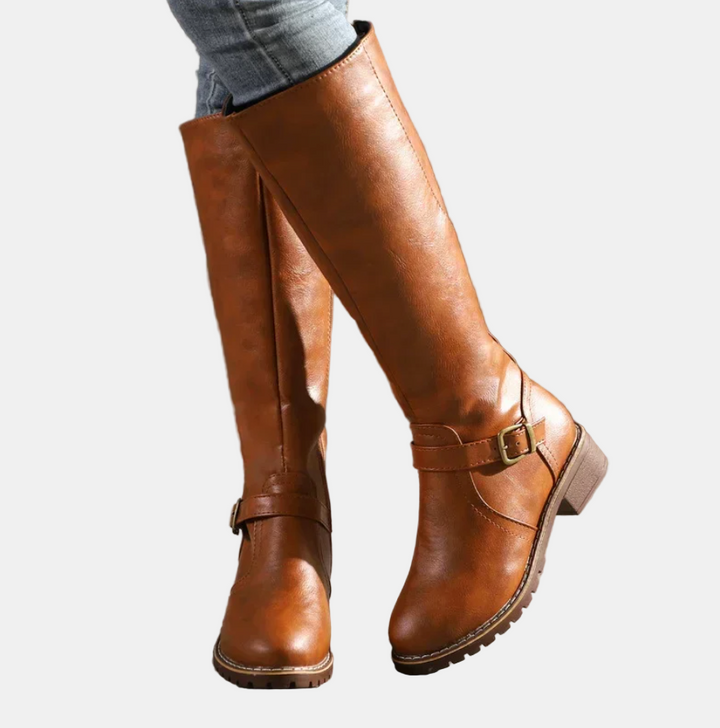Damen Stiefel elegant von Tag zu Nacht in Braun 1