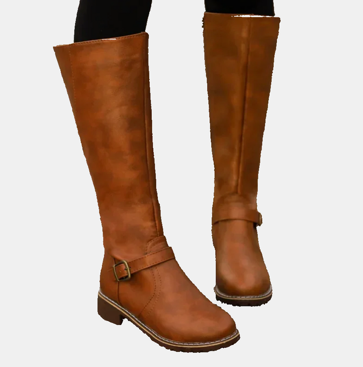 Damen Stiefel elegant von Tag zu Nacht in Braun 2
