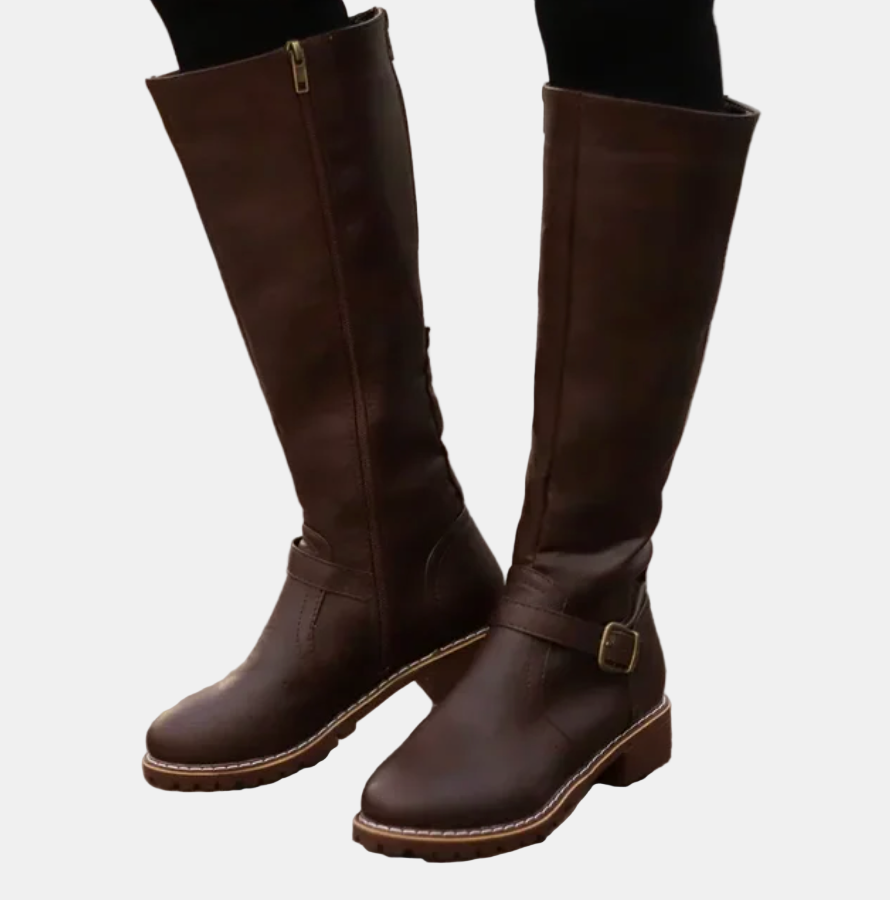Damen Stiefel elegant von Tag zu Nacht in Braun 4