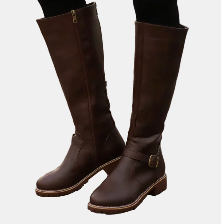 Damen Stiefel elegant von Tag zu Nacht in Braun 4