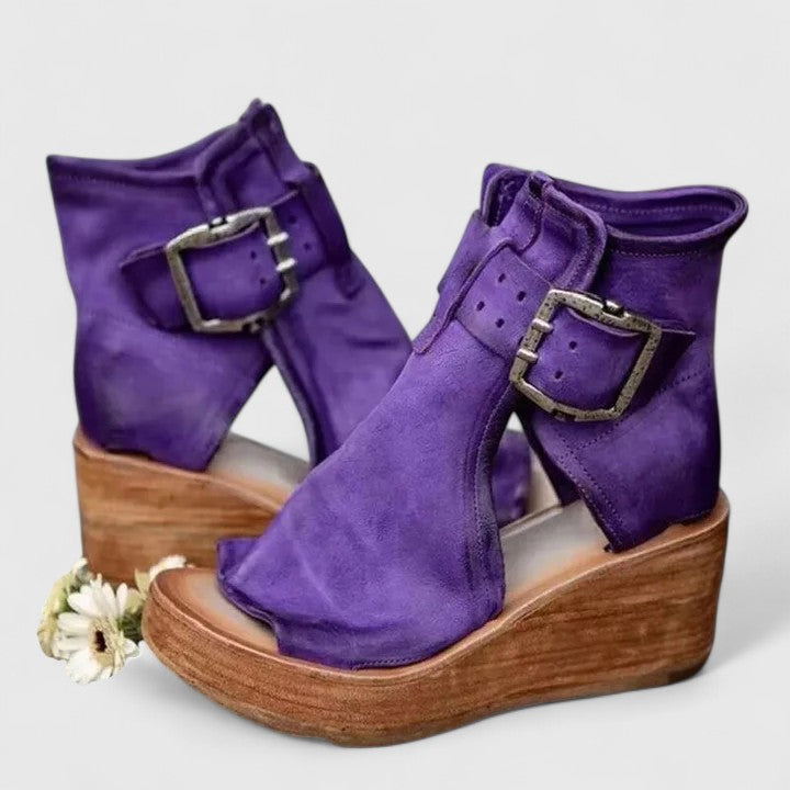 Damen Stiefel für klassische Herbst-Outfits in Lila