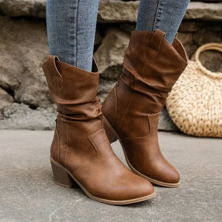 Damen Stiefel im Western-Slouch-Look