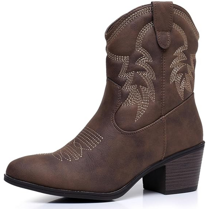 Damen Stiefel im Western-Stil in Braun