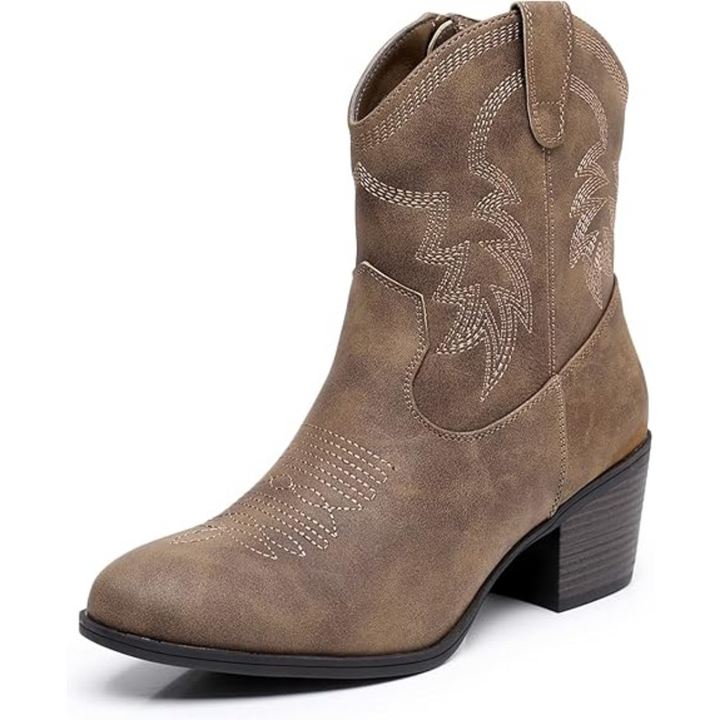 Damen Stiefel im Western-Stil in Kamel