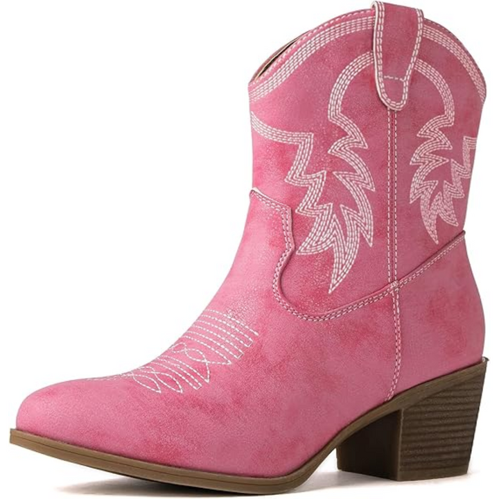 Damen Stiefel im Western-Stil in Rosa
