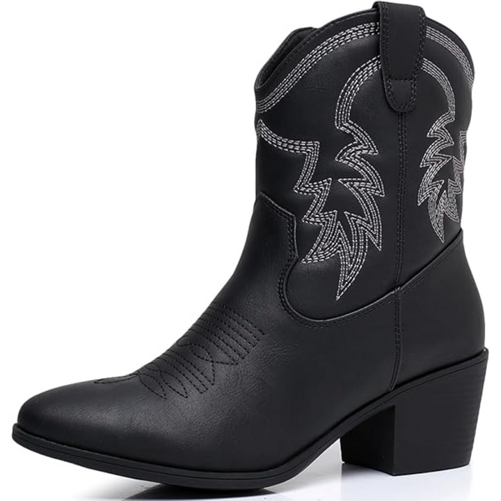 Damen Stiefel im Western-Stil in Schwarz 1