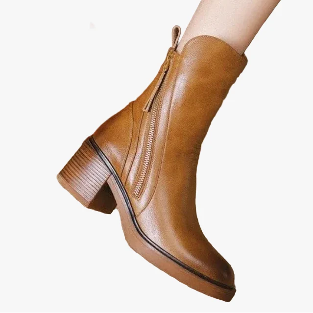 Damen Stiefel mit Blockabsatz für Herbst