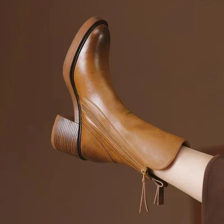 Damen Stiefel mit Blockabsatz für Herbst (2)