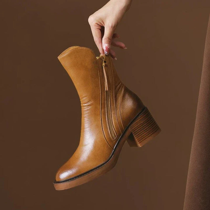 Damen Stiefel mit Blockabsatz für Herbst (3)
