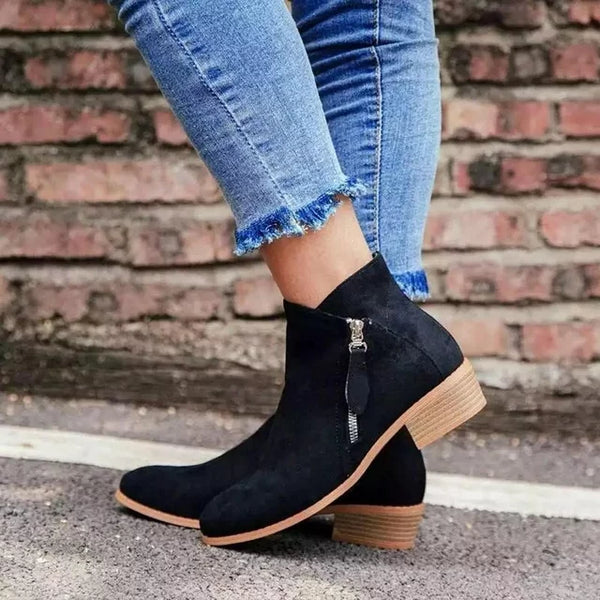 Damen Stiefel mit Reißverschluss für Herbst (2)