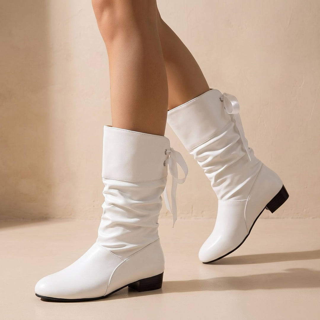 Damen Stiefeletten aus Kunstleder mit Blockabsatz (11)