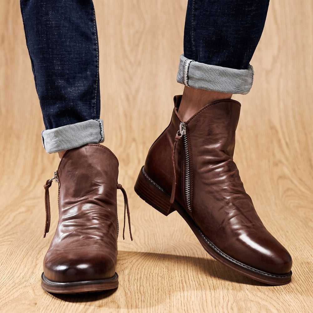Damen Stiefeletten aus Leder für den Winter (2)