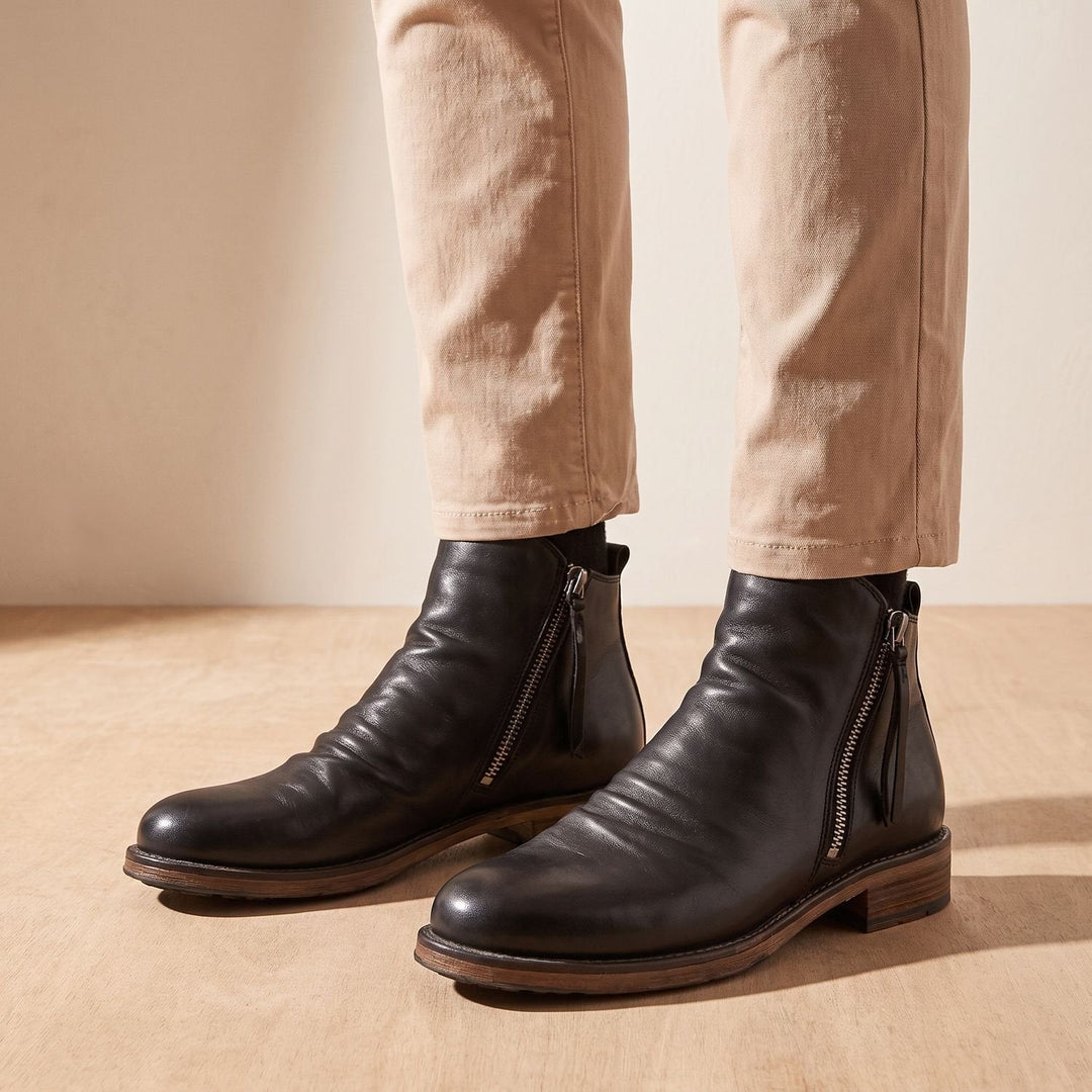 Damen Stiefeletten aus Leder für den Winter (3)