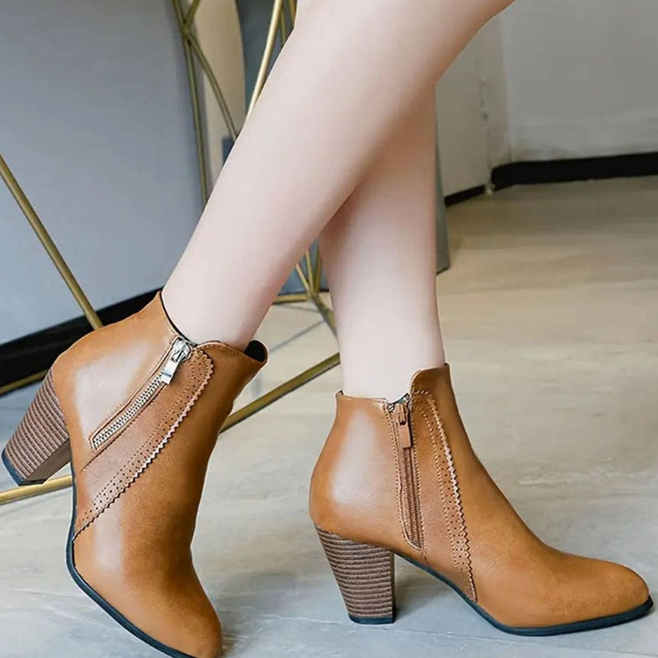 Damen Stiefeletten elegant aus Kunstleder (3)