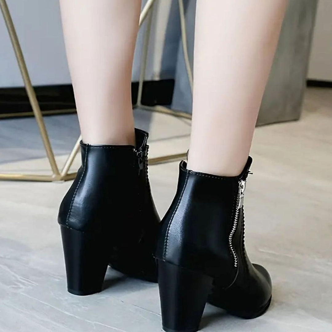 Damen Stiefeletten elegant aus Kunstleder (4)