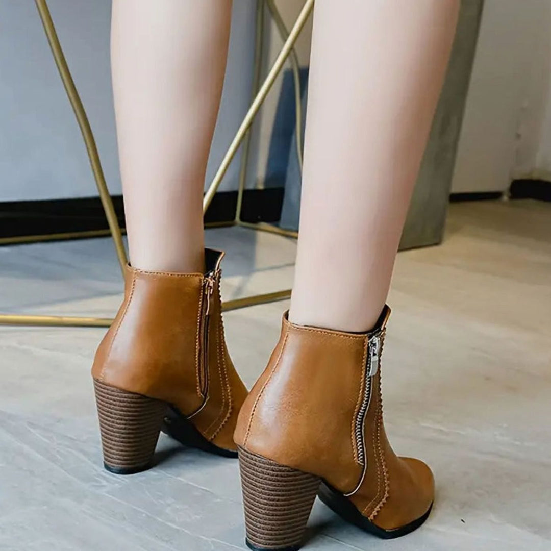 Damen Stiefeletten elegant aus Kunstleder (5)