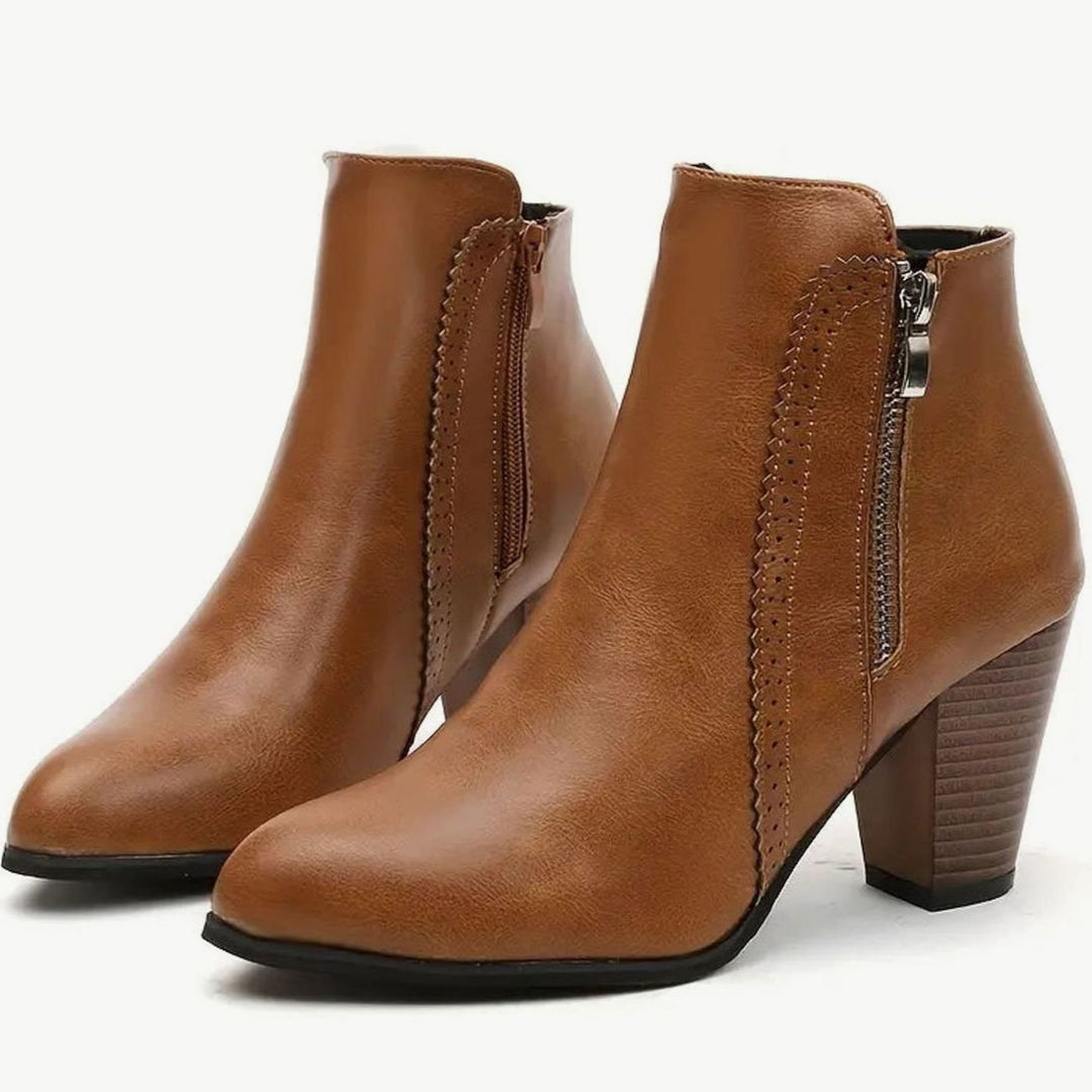 Damen Stiefeletten elegant aus Kunstleder (9)