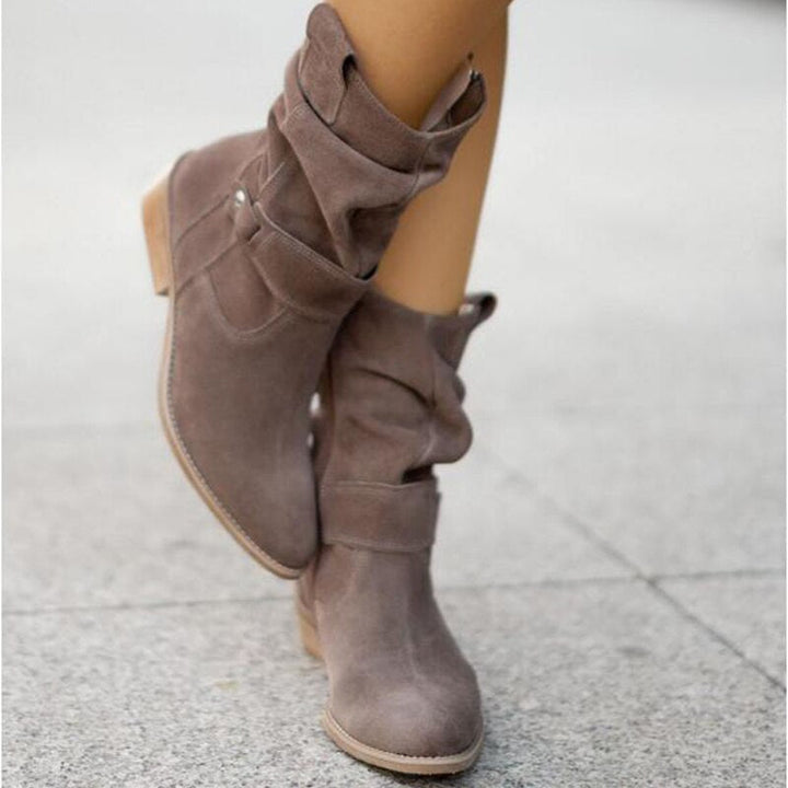 Damen Stiefeletten für Herbst Mode Outfits in Dunkelgrau