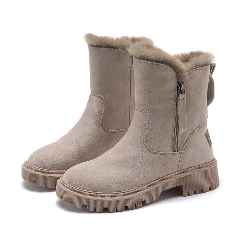 Damen Stiefeletten für Winter und Alltag in Beige