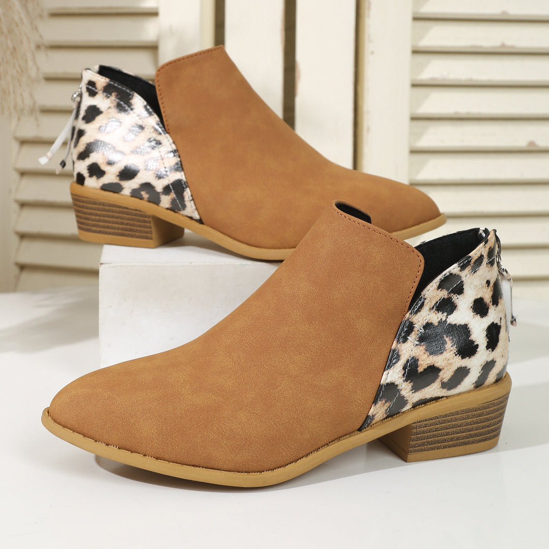 Damen Stiefeletten im Tierdruck elegant (12)