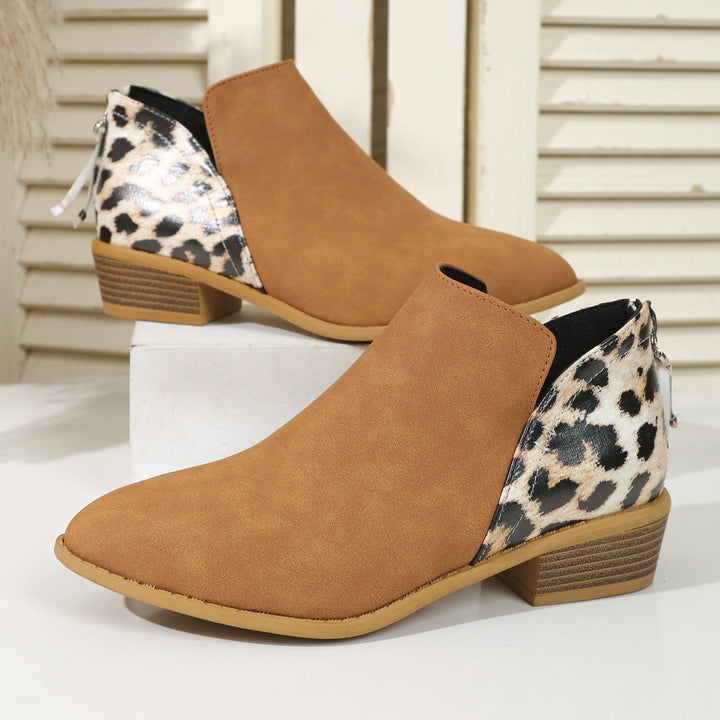 Damen Stiefeletten im Tierdruck elegant (12)