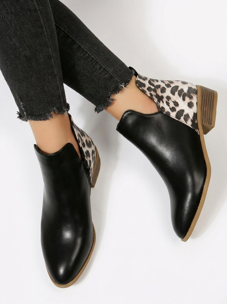 Damen Stiefeletten im Tierdruck elegant (14)