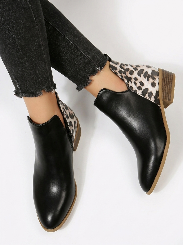 Damen Stiefeletten im Tierdruck elegant (14)