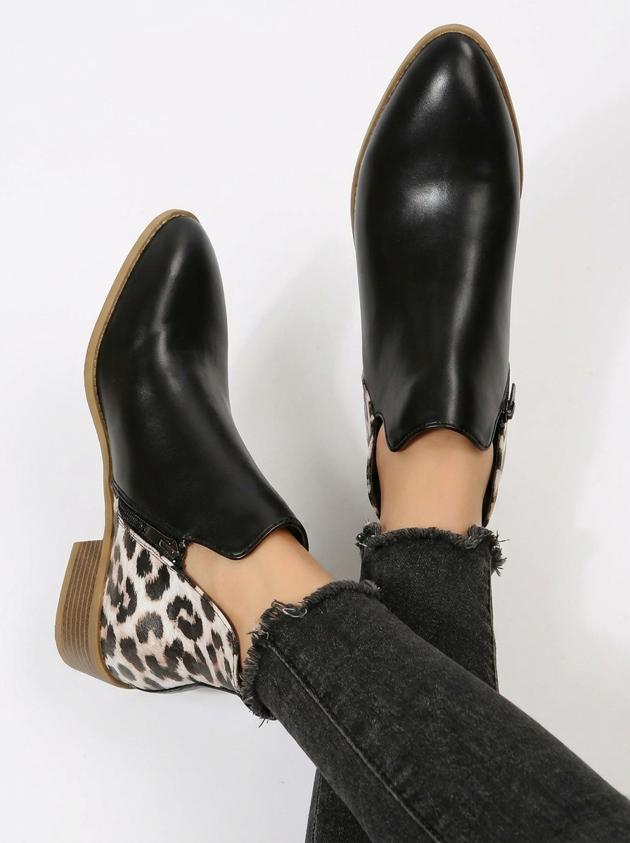 Damen Stiefeletten im Tierdruck elegant (15)