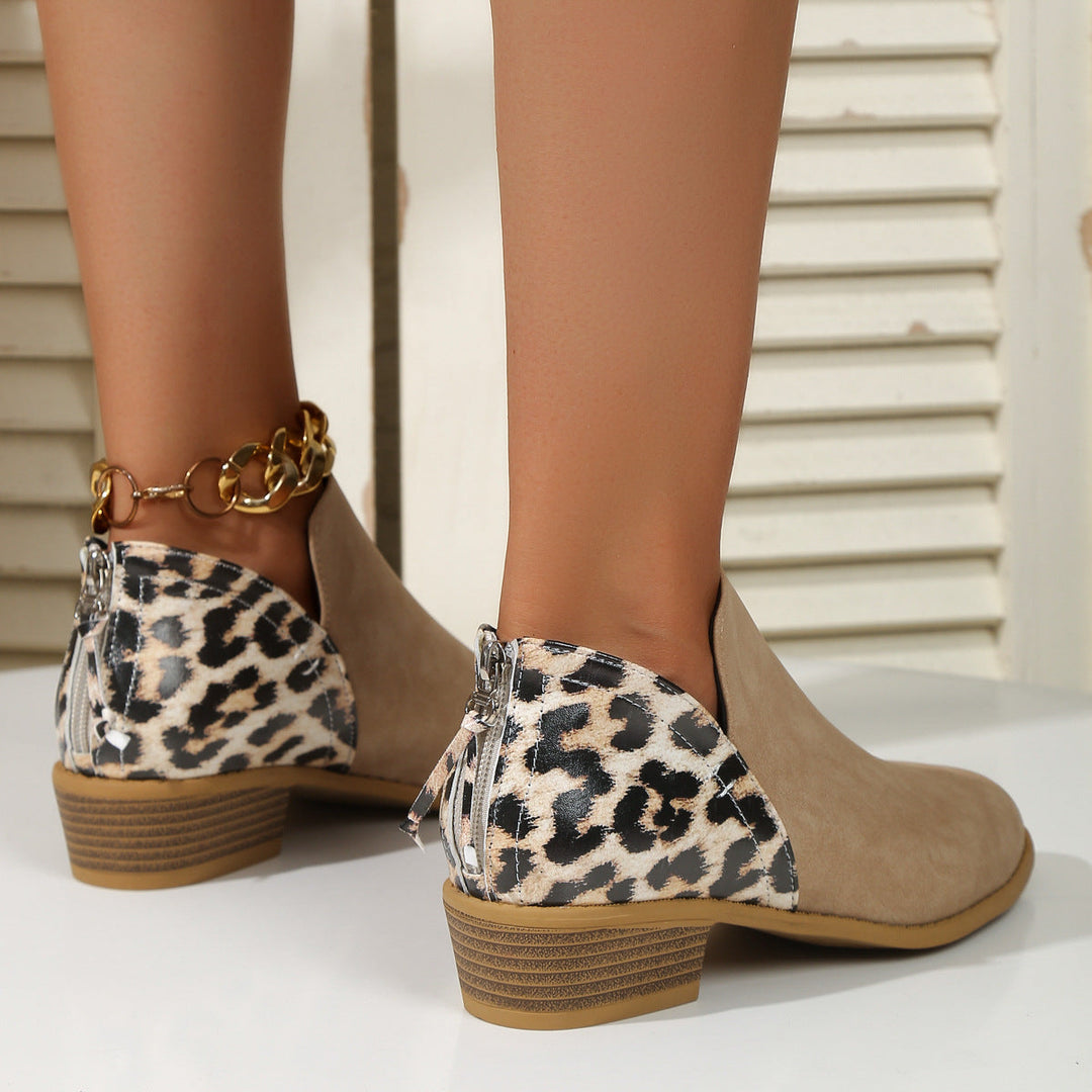 Damen Stiefeletten im Tierdruck elegant (5)