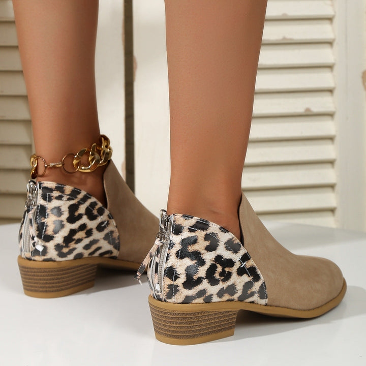Damen Stiefeletten im Tierdruck elegant (5)