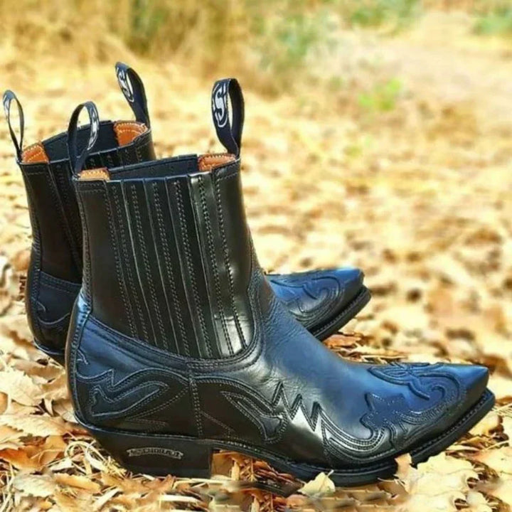 Damen Stiefeletten im Vintage-Cowboy-Stil für Herbst (3)