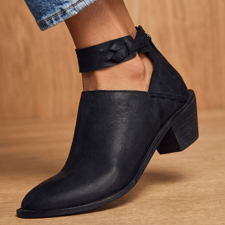 Damen Stiefeletten im Western-Stil für Herbst in Schwarz
