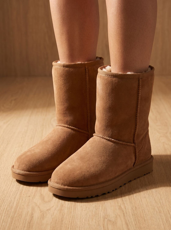Damen Stiefeletten im Wildleder-Look für Winter