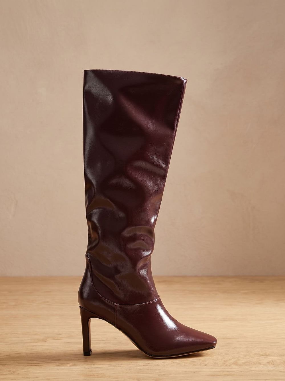 Damen Stiefeletten Kniehoch mit Quadrathacke (2)