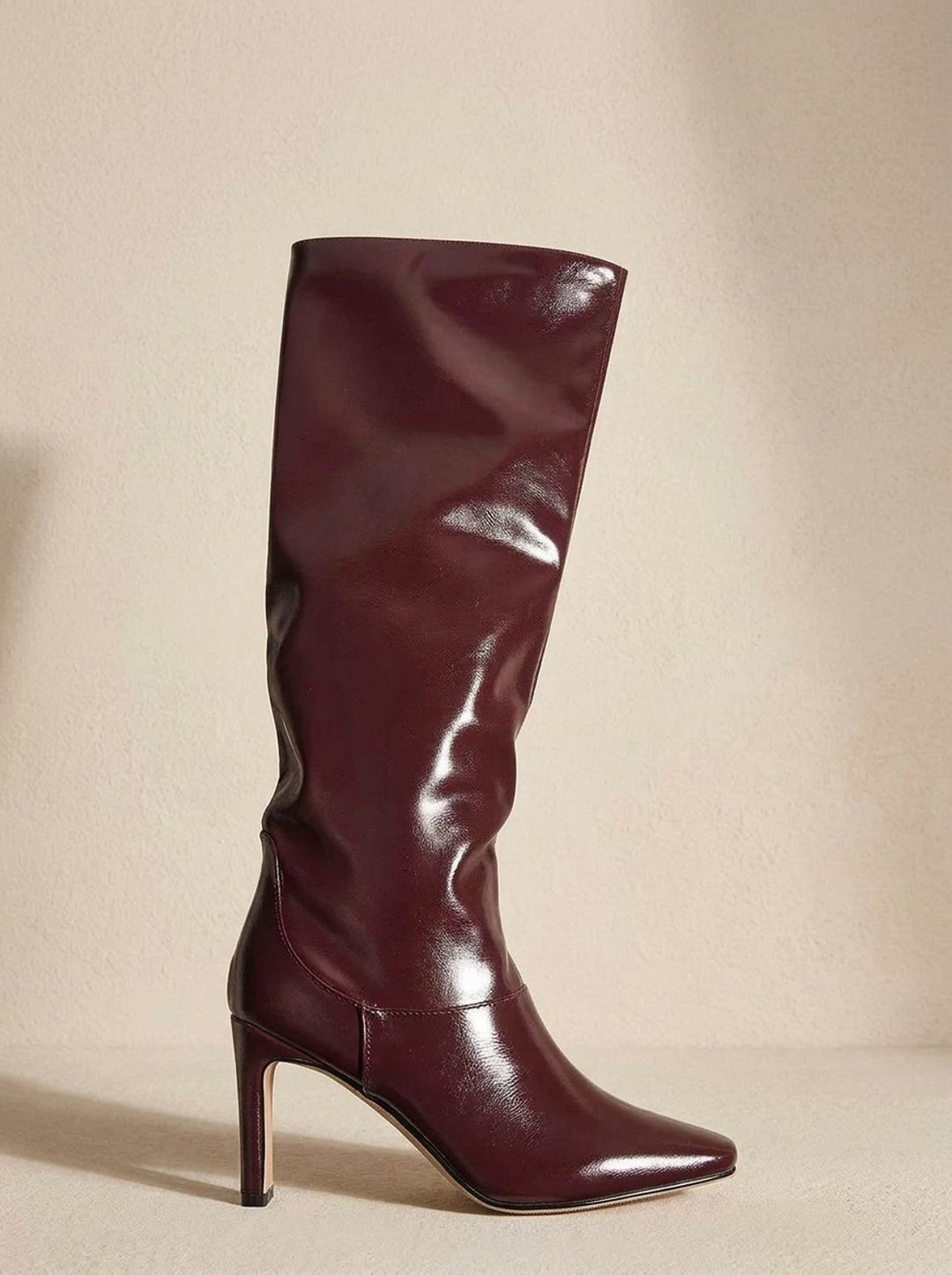 Damen Stiefeletten Kniehoch mit Quadrathacke (6)