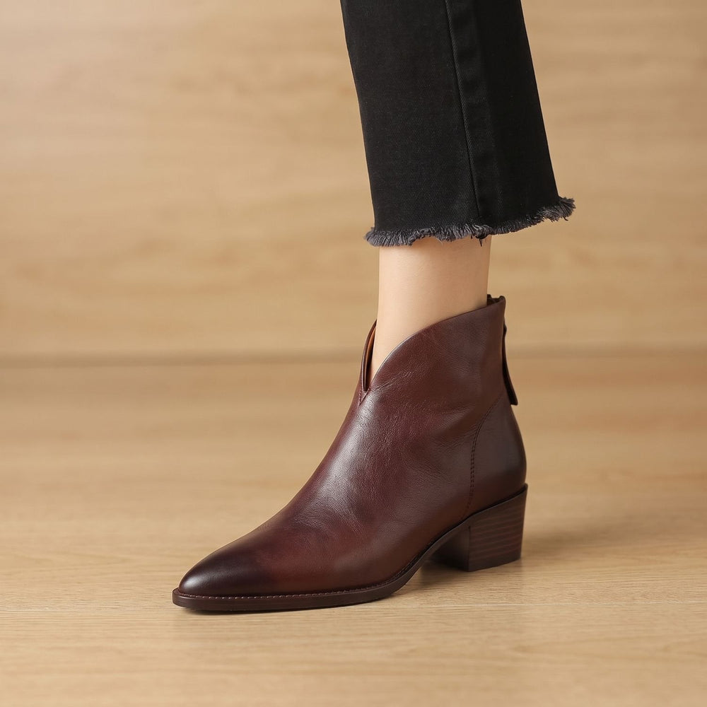 Damen Stiefeletten mit Blockabsatz für Alltag (2)