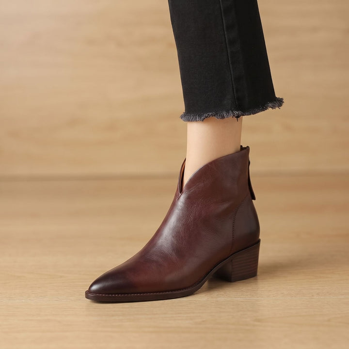 Damen Stiefeletten mit Blockabsatz für Alltag (2)