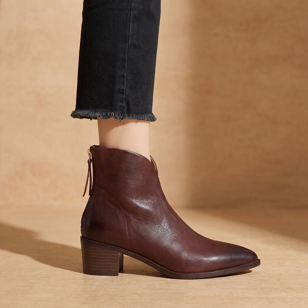 Damen Stiefeletten mit Blockabsatz für Alltag (5)