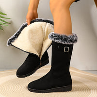 Luisa | Damen Stiefeletten mit Fell und eleganter Schnalle