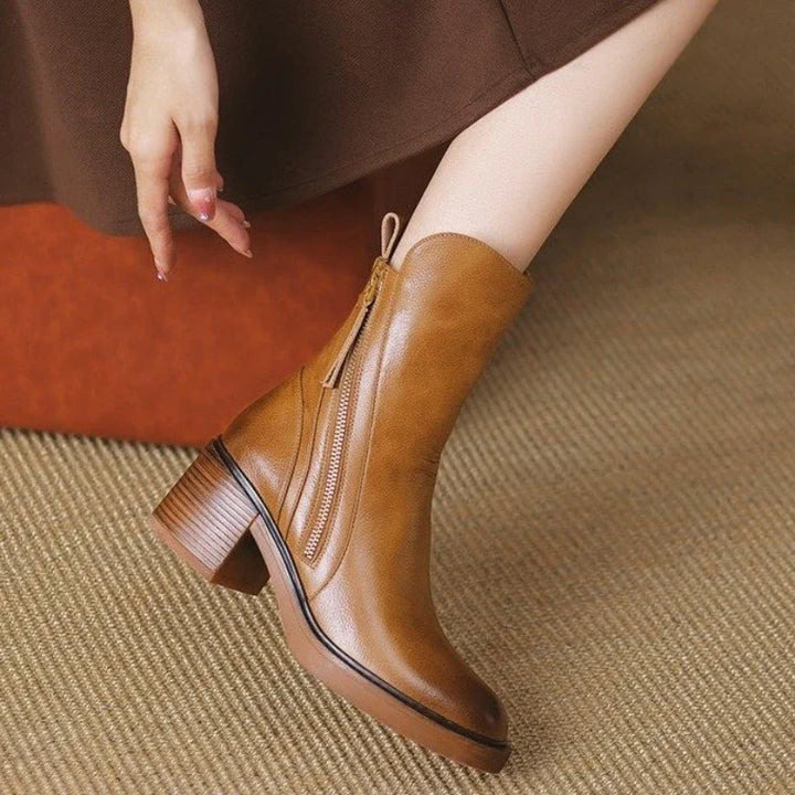Damen Stiefeletten mit High-Heel und Reißverschluss (5)