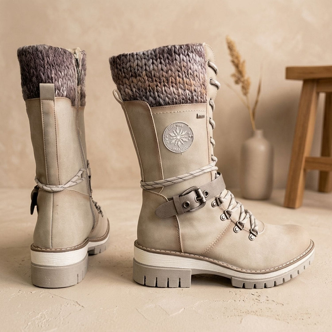 Damen Stiefeletten mit Profilsohle für Winter