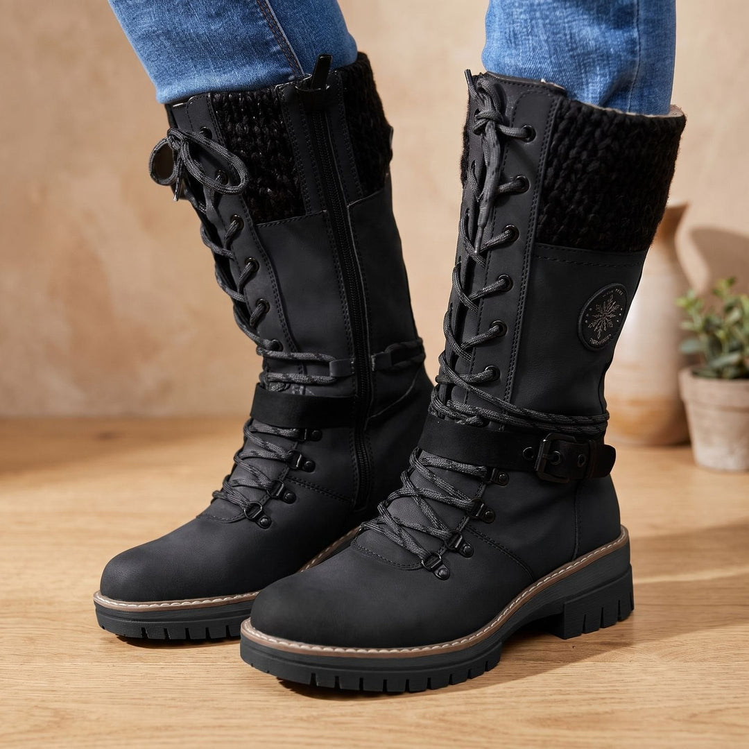 Damen Stiefeletten mit Profilsohle für Winter (3)