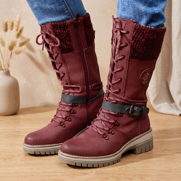 Damen Stiefeletten mit Profilsohle für Winter (4)