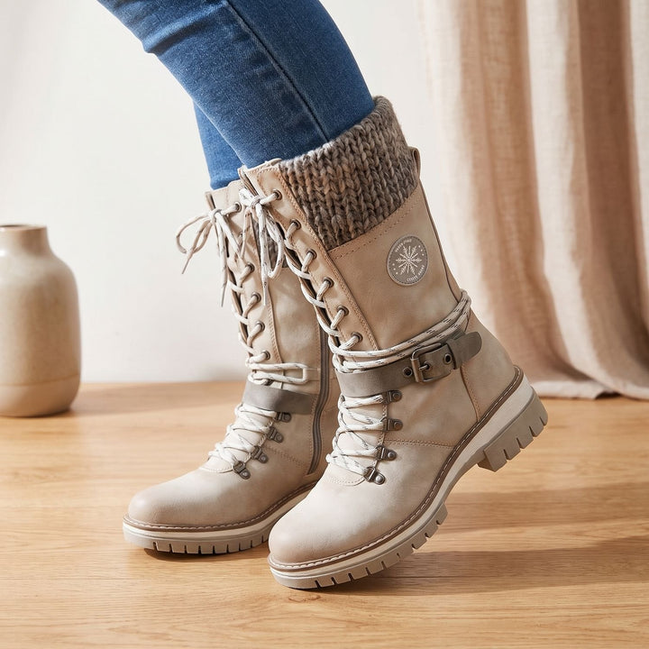 Damen Stiefeletten mit Profilsohle für Winter (5)