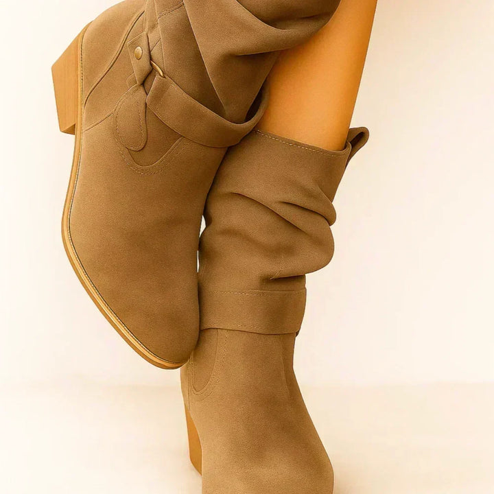 Damen Stiefeletten mit Schnallenriemen für Herbst (5)