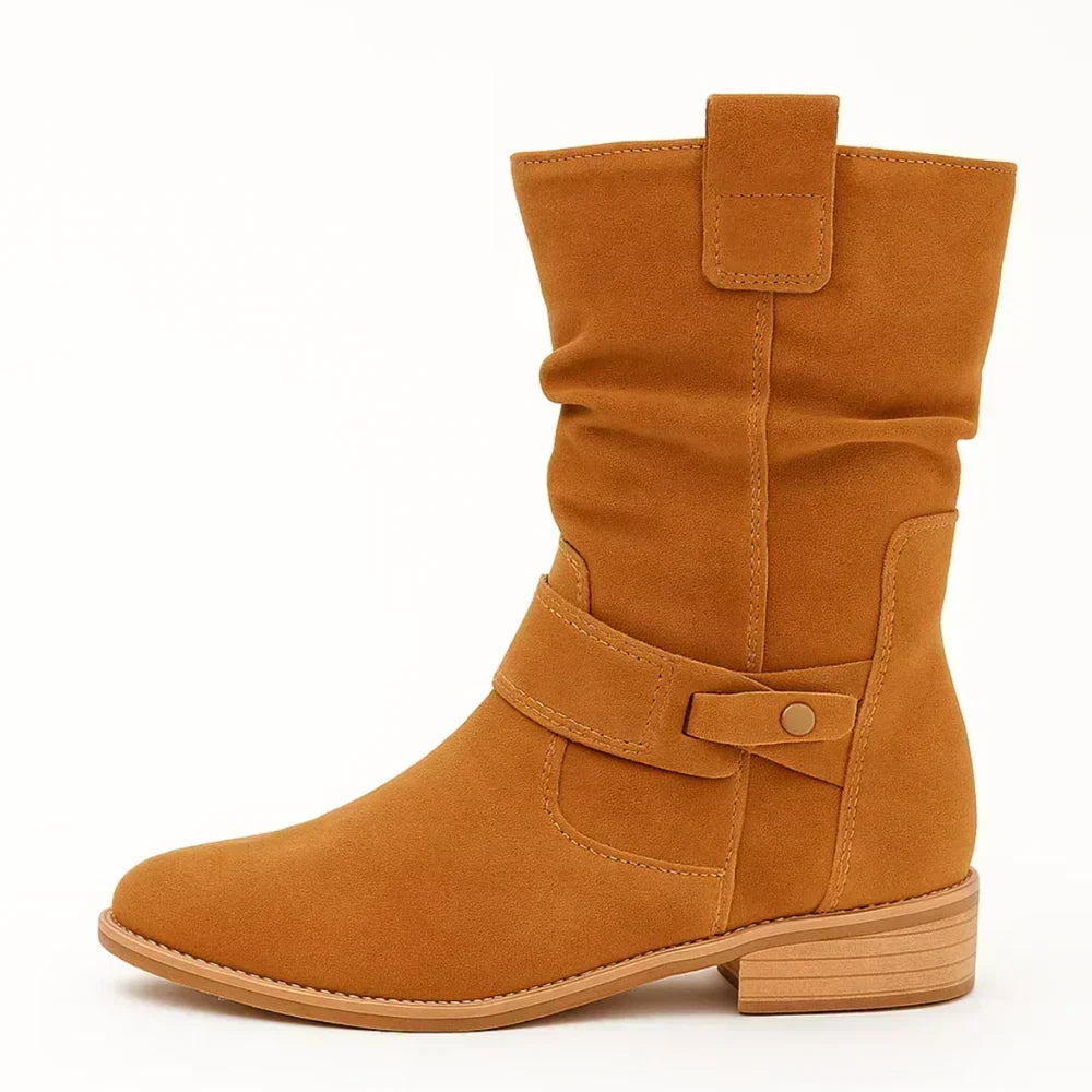 Damen Stiefeletten mit Schnallenriemen für Herbst (9)
