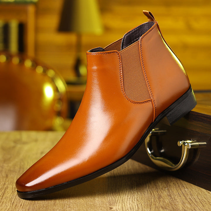 Damen Stiefeletten mit spitzer Schuhform für eleganten Alltag in Hellbraun