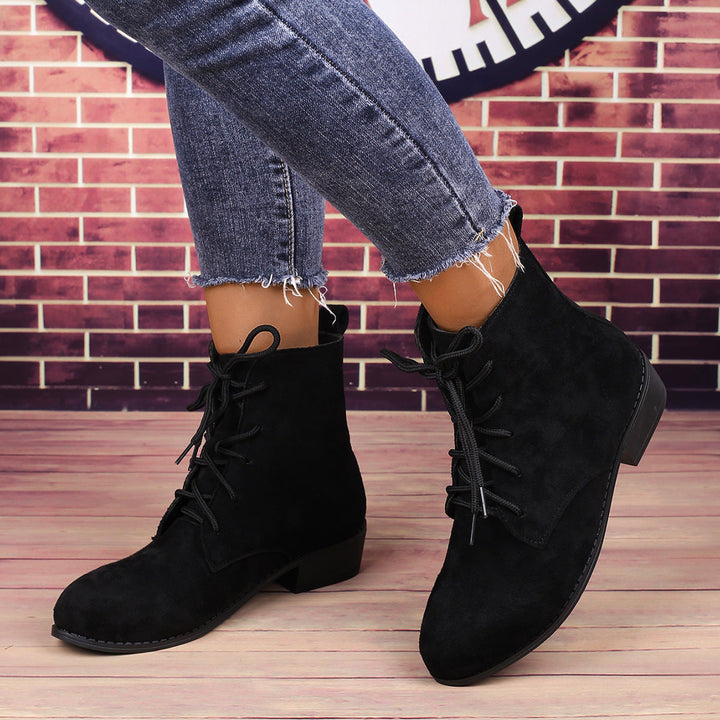 Damen Stiefeletten zum Schnüren mit Blockabsatz (3)