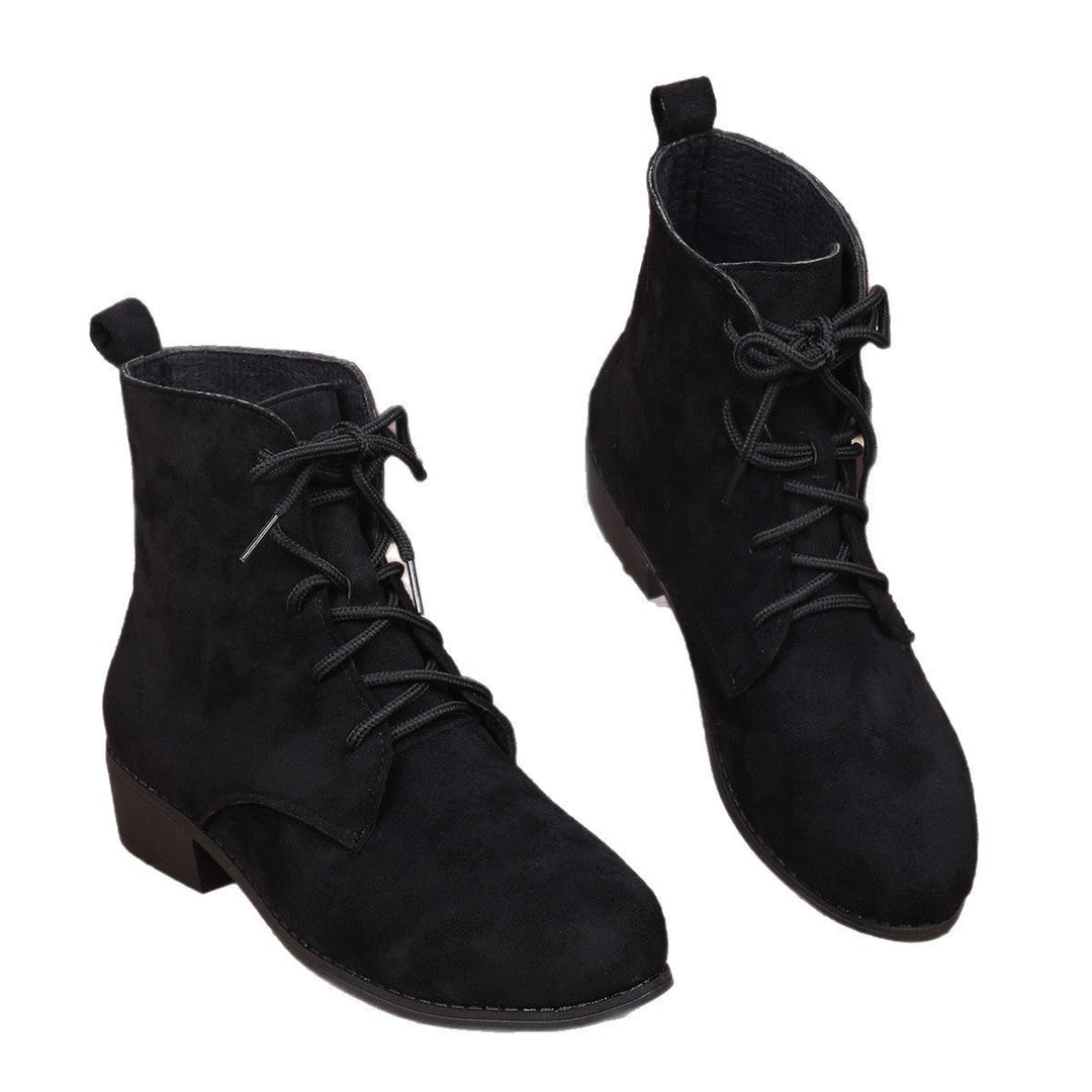 Damen Stiefeletten zum Schnüren mit Blockabsatz (4)