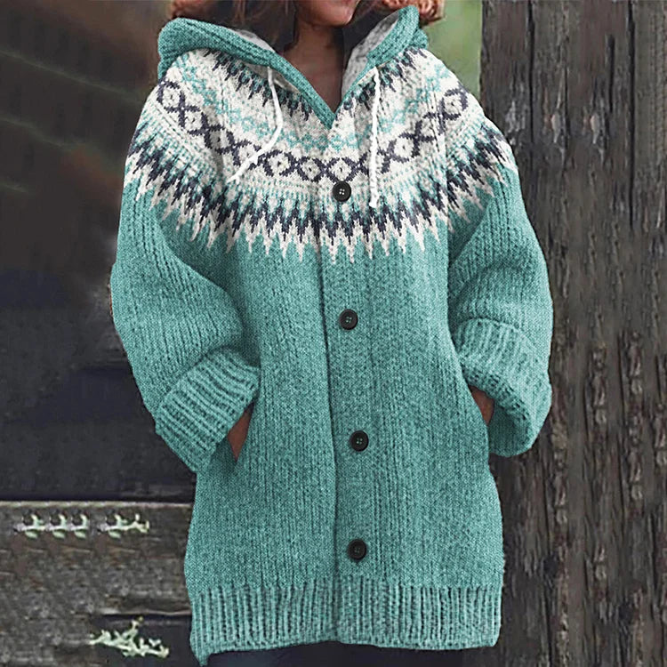 Damen Strickjacke aus feiner Wolle in Hellblau